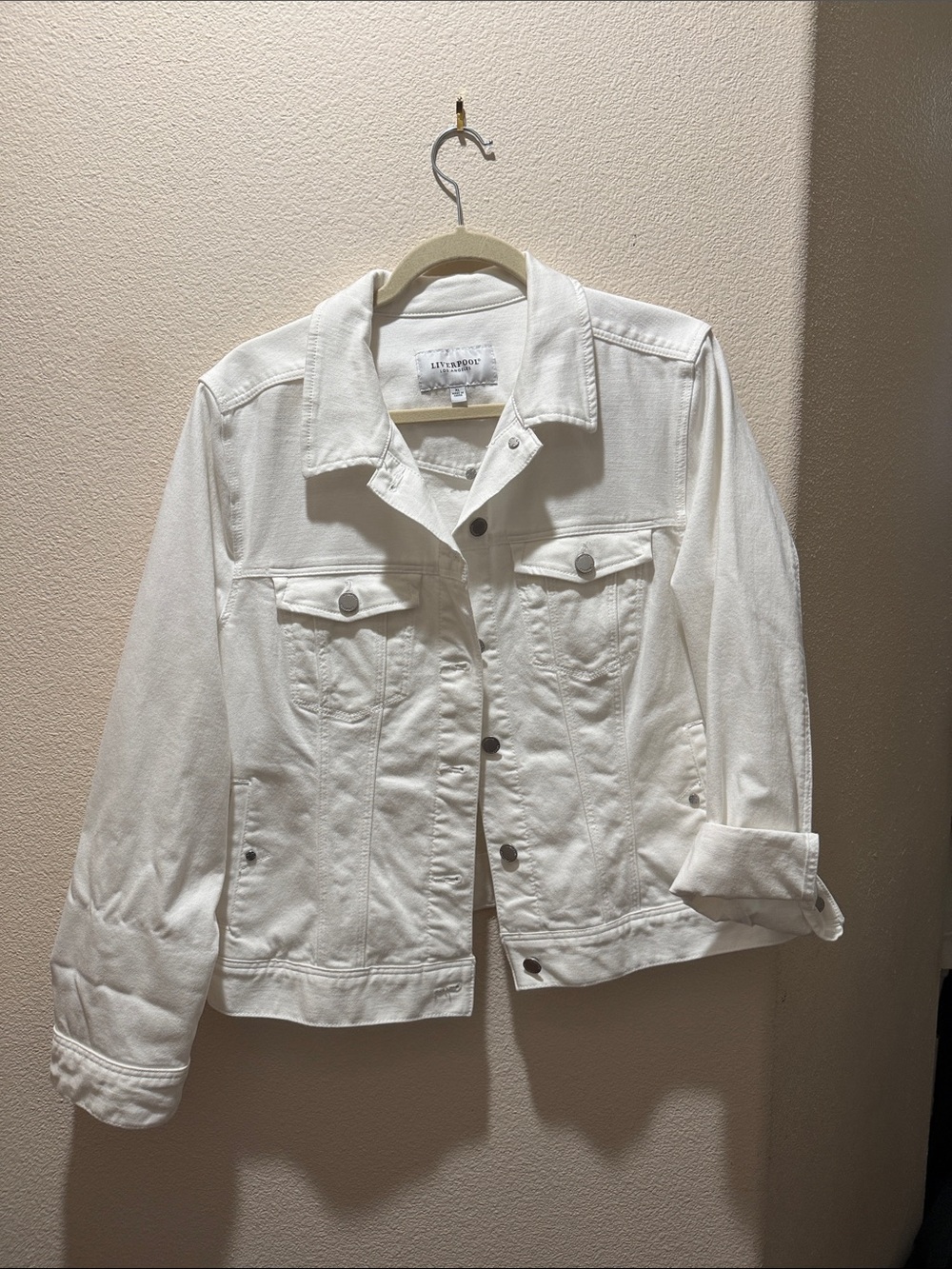 Liverpool White Denim Jacket
